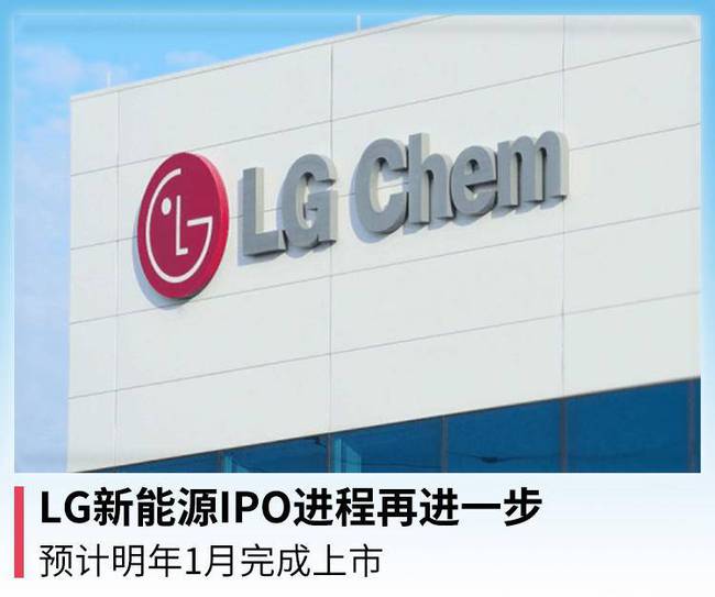 LG新能源IPO进程再进一步，预计明年1月完成上市