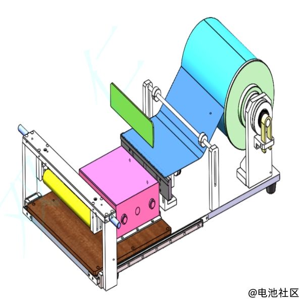 方形铝壳电芯手动包蓝膜治具